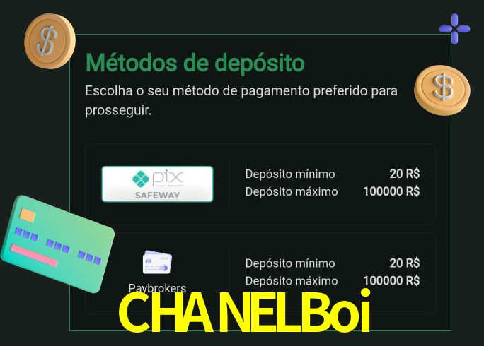 O cassino CHANELBoi oferece uma grande variedade de métodos de pagamento